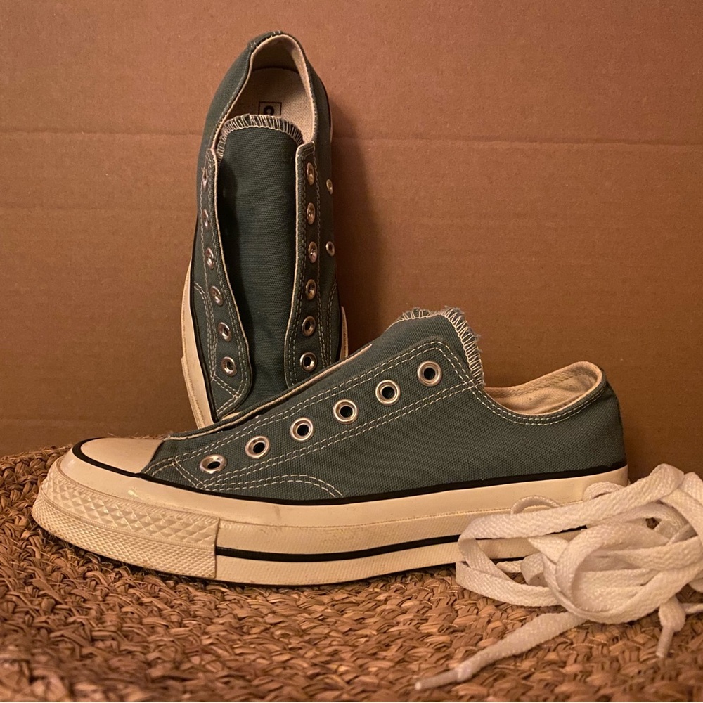 Green Canvas Converse All Star Chuck Taylor Sneakers